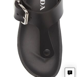 Prada leather slides - black.